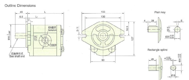 High Quality Small Hydraulic Gear Pump Hydraulic Power Unit Cbf-F4**-Al**