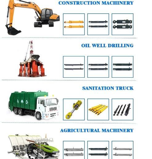 1000mm Stroke Dump Truck Lift 10 Inch Bore Hydraulic Cylinder