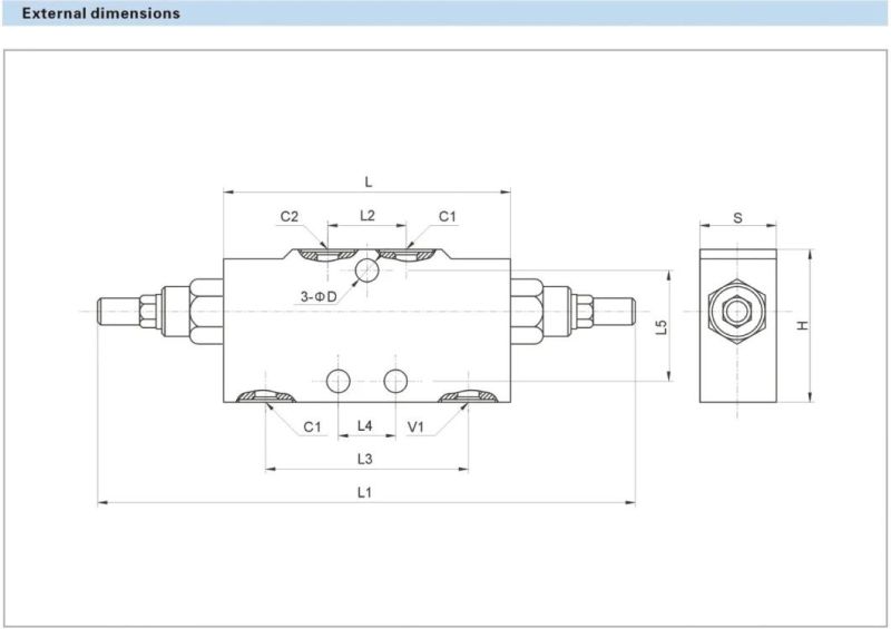 Mobile Hydraulic Valves Double Overcentre Valves Type a