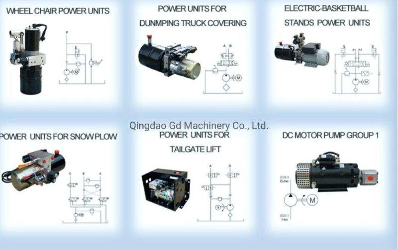 DC Motor Hydraulic Power Unit with Gear Pump Hydraulic Pump