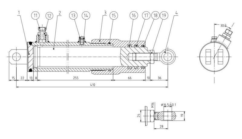 Compact Structure China Hydraulic Cylinder Zg40 for Sale