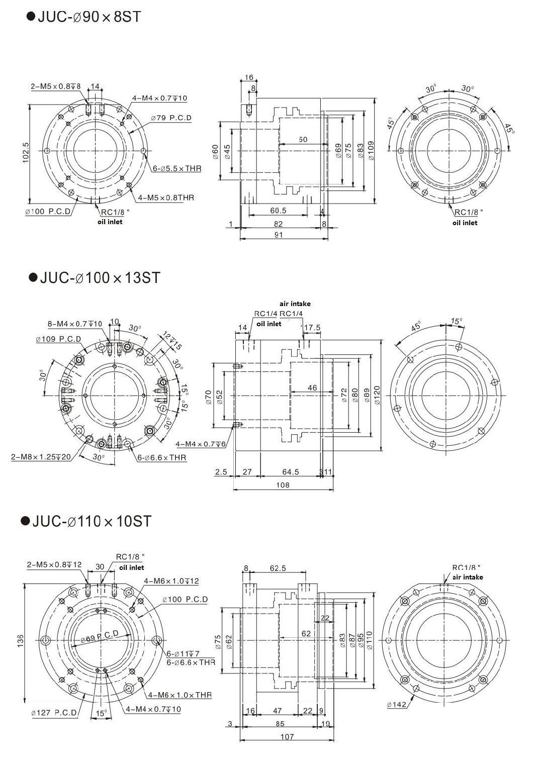 Jufan Hollow Hydraulic Pressure Cutter Cylinder-Juc-Bore110*10st