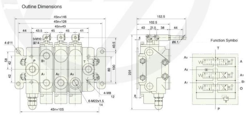 Multi-Way Hydraulic Flow Control Valve Dlsa-L15e