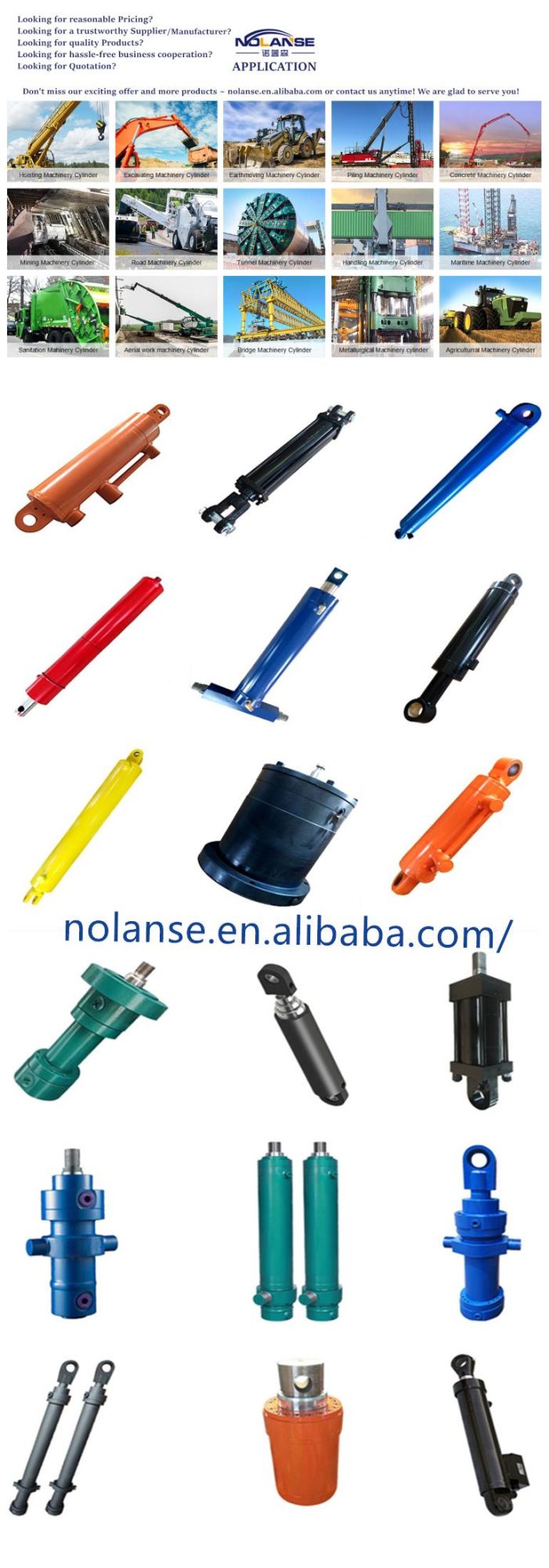 High Pressure Hydraulic Cylinder Single Piston Rod Hydraulic Cylinder Double Piston Rod Hydraulic Cylinder