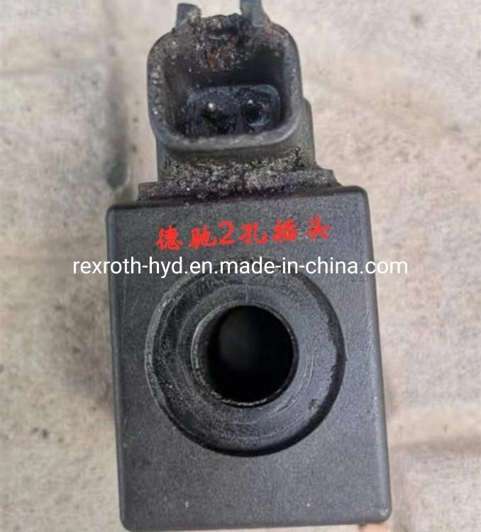 Coil Rexroth Solenoid Valve Coil Hydraulic Valve Coil 12VDC Class Hf 24 26 2-Hole Plug Weber-Hydraulik