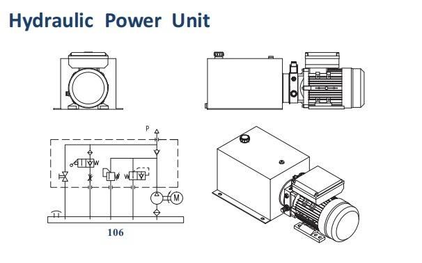 Steel Tank Hydraulic Power Unit 12 Volt Hydraulic Power Unit