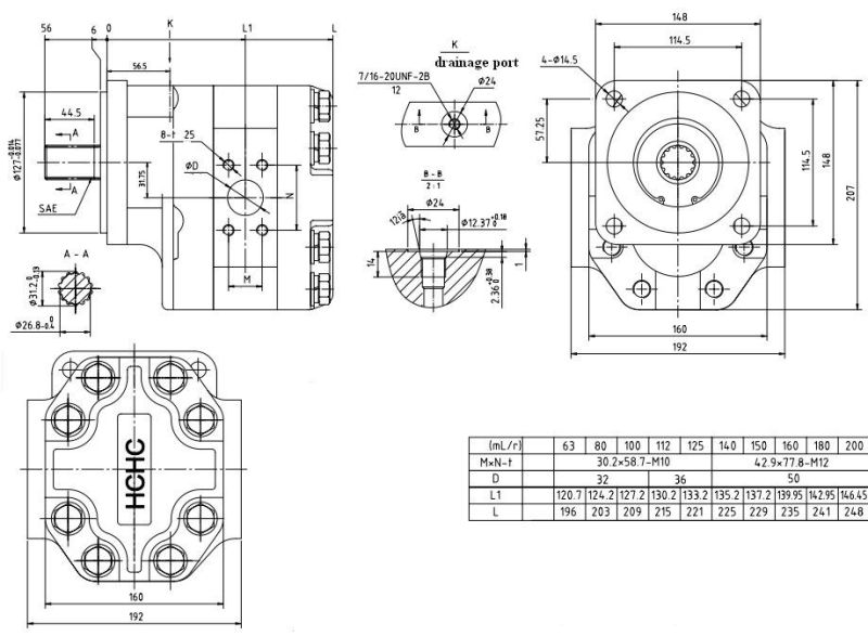 Concerete Machinery Hydraulic Motor Supplier Cmztg2100-Bfs