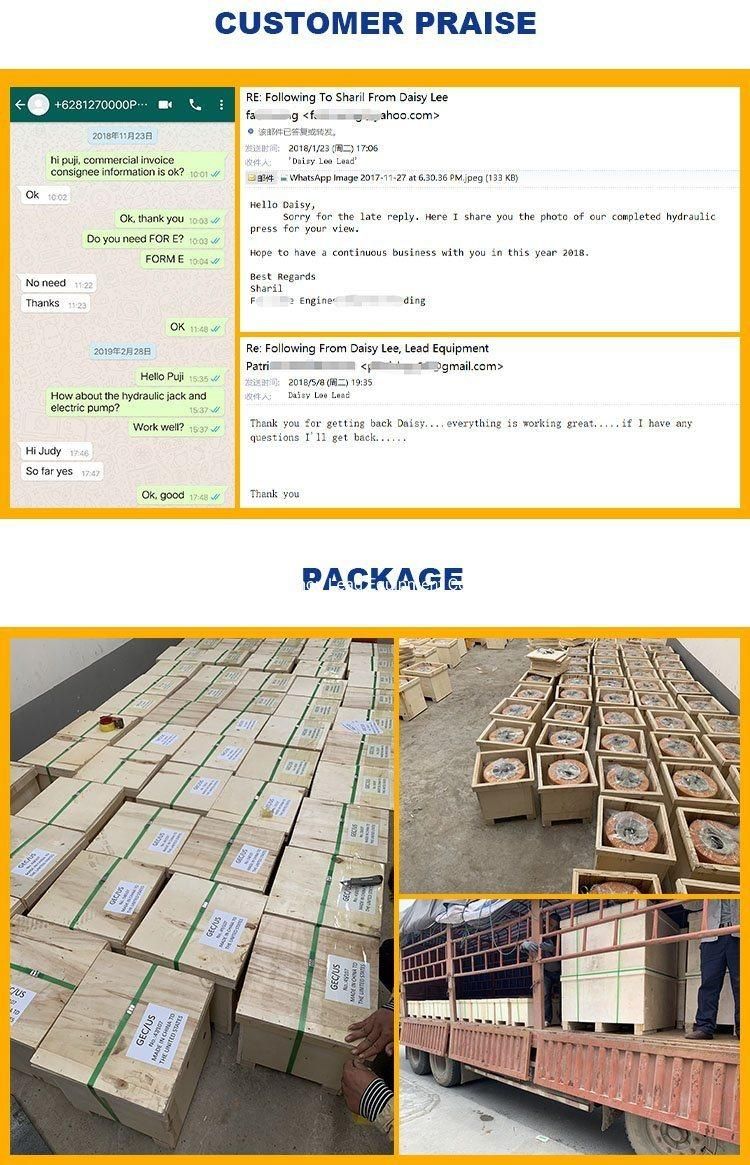 100 200 300 500 1000ton hydraulic cylinder square flange