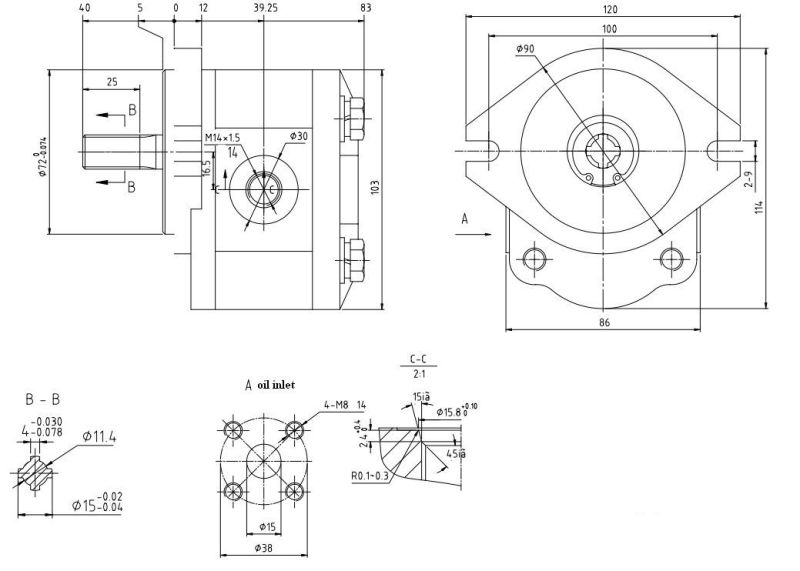 Hydraulic Power Unit Gear Oil Pump Cbwxy-E