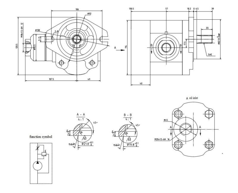 High Quality Hydraulic Power Unit Hydraulic Gear Oil Pump Cbt/Fha-C410-Alql