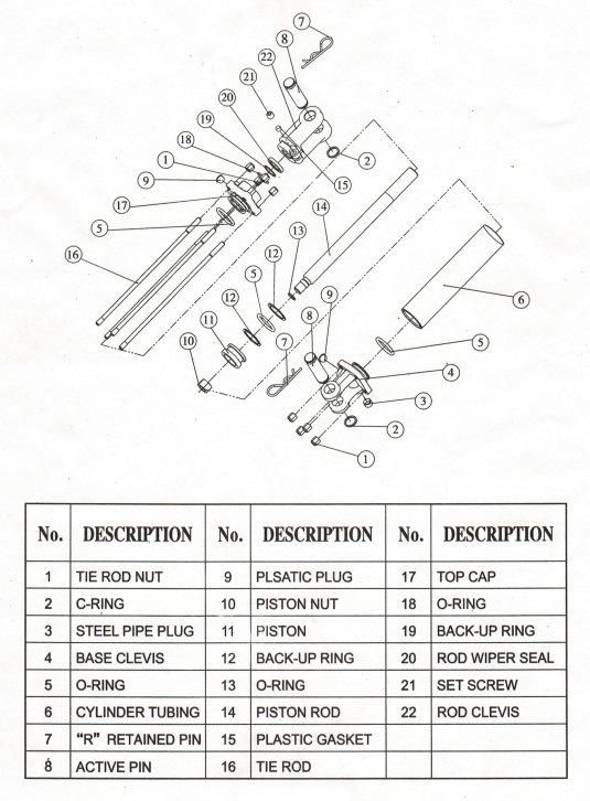 Welded Cylinder for 5 Bore 42 Stroke 2.5 Dia., 3000 Psi, SAE 8