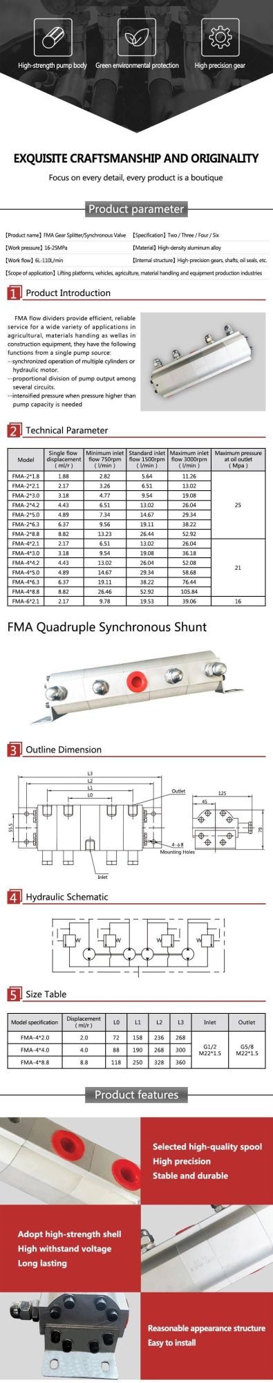 Monoblock Manifold Material Flow Divider