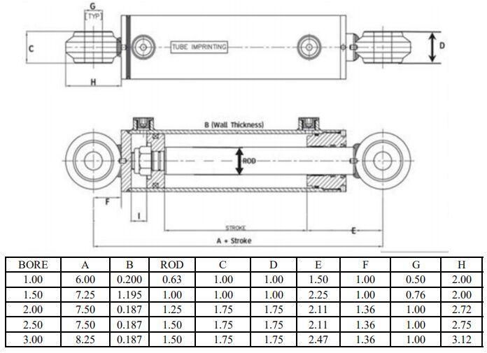 Customized Chromed Piston Rod Hydraulic Cylinder with Valve