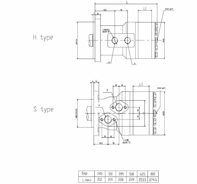 Hydraulic Motor (BM4-245) , with Ball Bearing Big Displacement