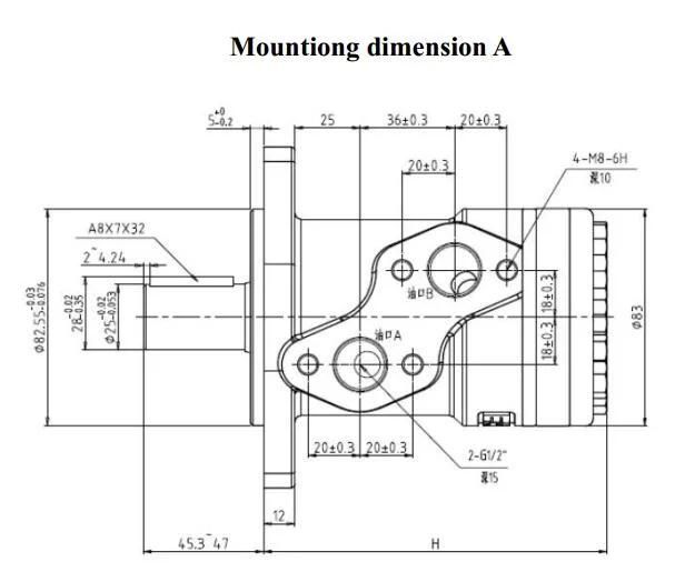 China Jining Eaton Ja Seires Small Hydraulic Motor for Injection Mold Machine