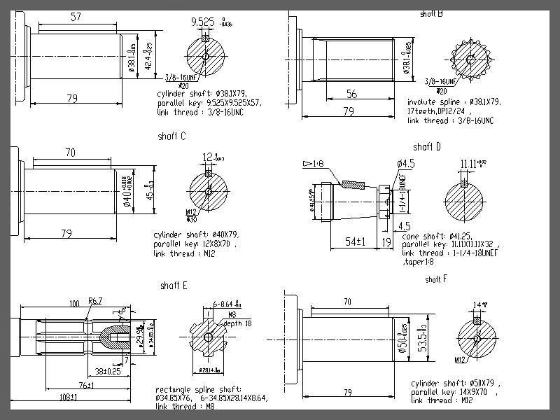 Hydraulic Orbit Motor Large Displacement 800 (CC) 6000 (6K)