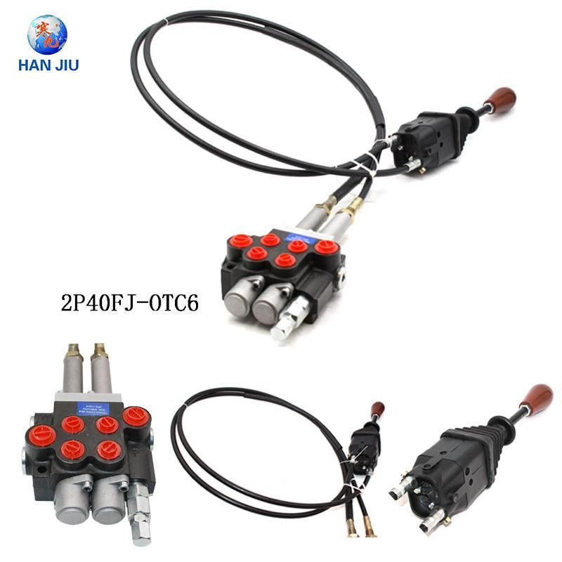 2 Spool Hydraulic Valve 40L/Min with Remote Cable Control for Truck Mounted Cranes