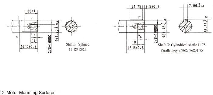 Bmph-315-H4-H-S-B Patriot Motor - SAE" a" 4-Bolt, 1" Parallel. 40 Dia Crosshole, 7/8-14 SAE