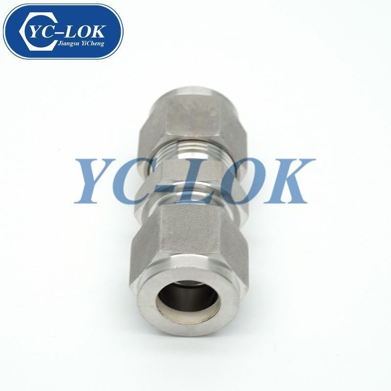 Yc-Lok Ss Straight Union Double Ferrule Hydraulic Tube Union Pipe Fittings