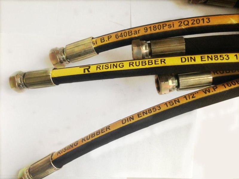 High Pressure Flexible Black Hydraulic Rubber Hose