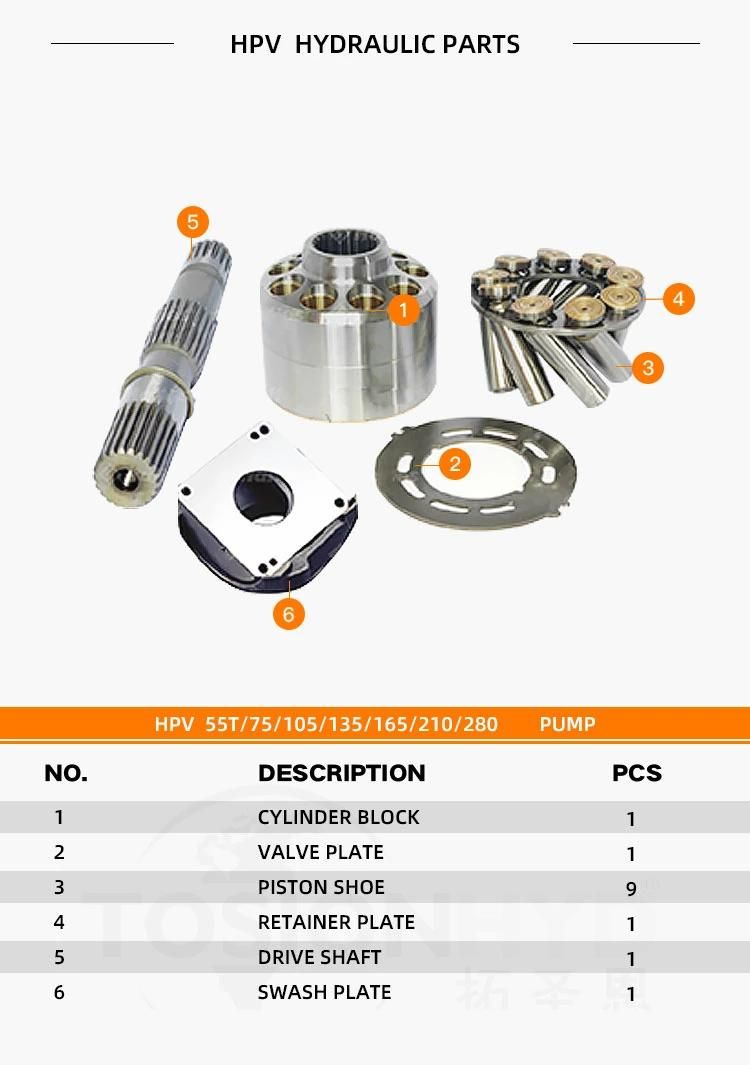 Hpv 55t/75/80/105/135/165/210/280 Hpv55t Hpv75 Hpv80 Hpv105 Hpv135 Hpv165 Hpv210 Hpv280 Hydraulic Pump Parts with Linde Spare Parts