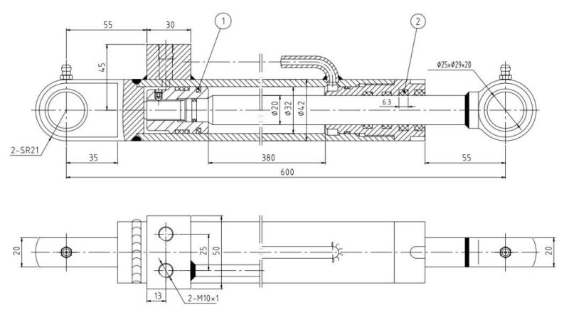 China Manufacturer Hydraulic Cylinder Hsg32/20 for Sale