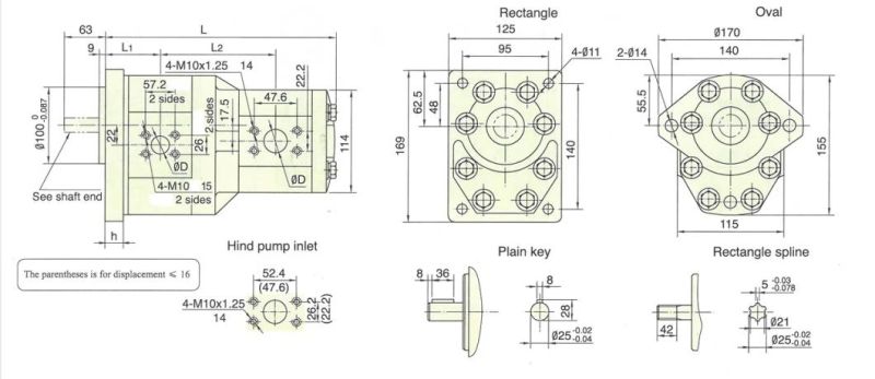 High Pressure Hydraulic Double Gear Pump Cbqt-E**/F**