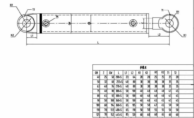 Customized Hydraulic Cylinder Single Double Action High and Low Pressure Performance High Power