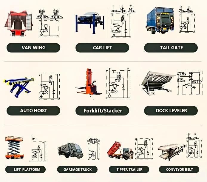 12V 24V DC Single Acting Hydraulic Power Unit For Tipper Trailer Dump Trucks