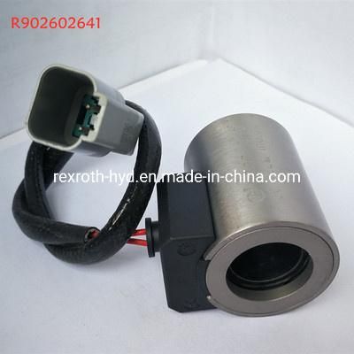 Excavator Oil Pump Coil Solenoid Valve Coil Hydraulic Valve Coil R902602641 24V 472881 PA6GS30 Displacement Electromagnet