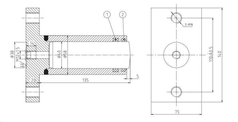 Hydraulic Oil Cylinder Hydraulic Jack Zg40-50*153-Wx