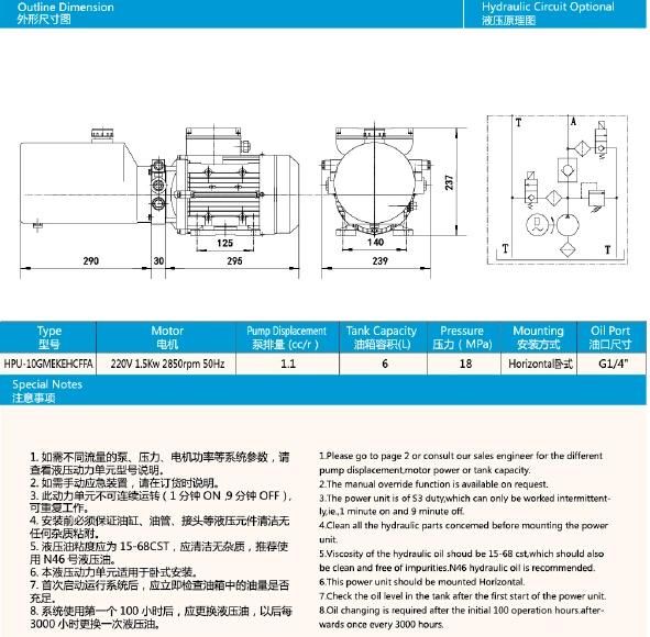 Electric Work Platform Power Unit