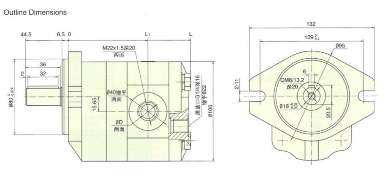 Hchc High Speed Hydraulic Gear Motor Cmfda-F3**-Alps