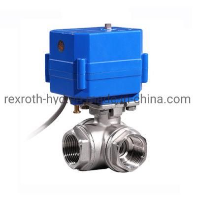 1/2-Inch 3-Way L Port 24V/DC Cr2 2 Wire Auto Return Brass Electric Water Flow Control Valve