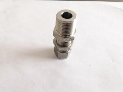 Bulkhead NPT Straight Double Ferrule Hydraulic Tube Fittings