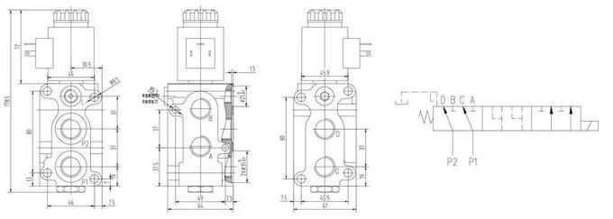 Hsv 6-a Hydraulic Selector Diverter Solenoid Valve 13 Gpm 12V DC