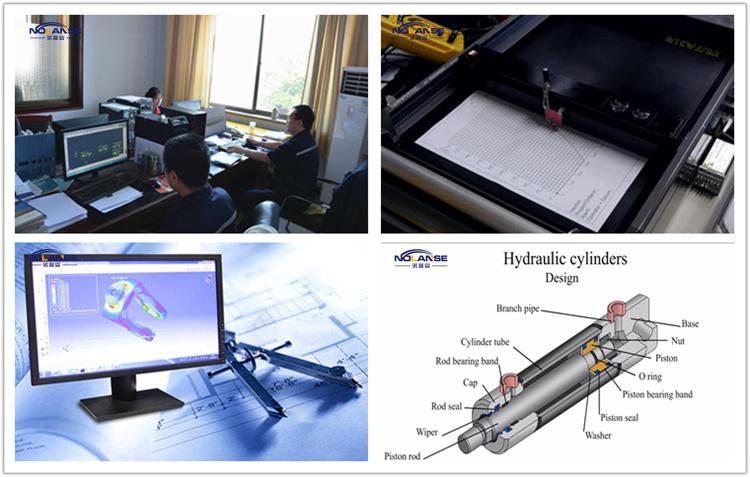 High Pressure Forklift Tilt Telescoping Double Acting Double Rod Hydraulic Cylinder