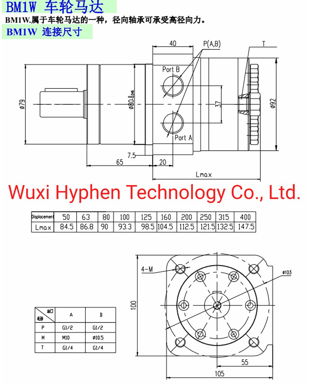 Hydraulic Wheel Motor (BM1W/BMPW/OMPW) 50cc-500cc