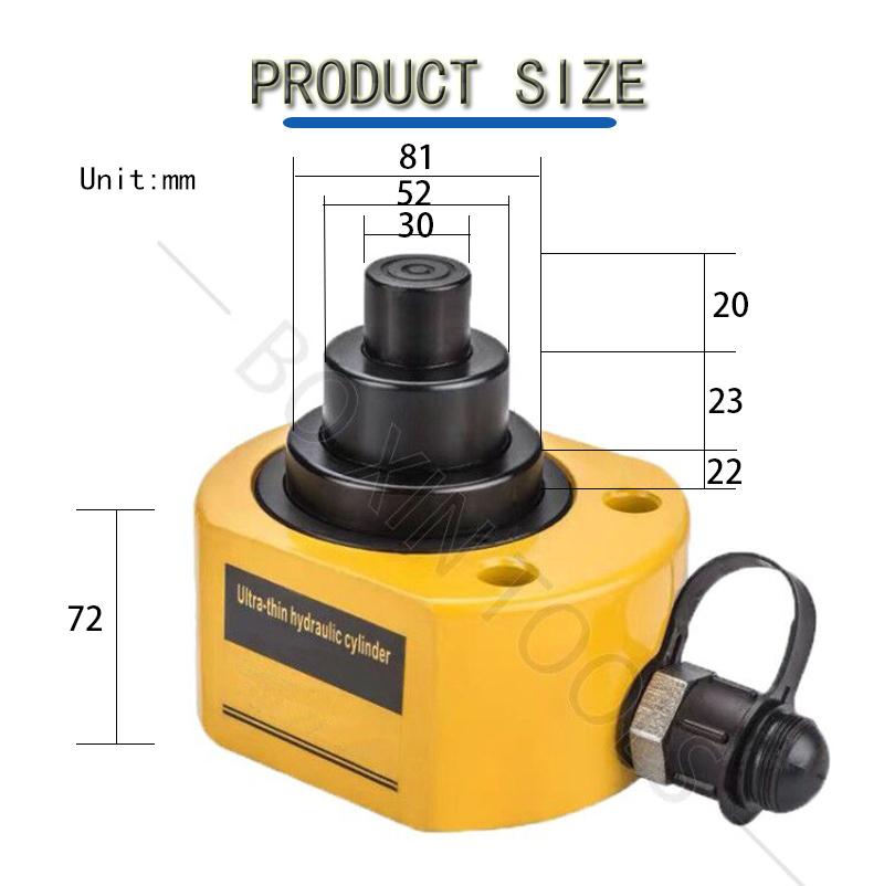 50ton Multi-Stage Single Acting Hydraulic Jack Cylinders