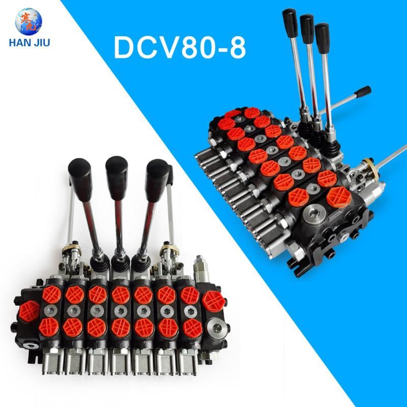 Joystick Directional Control Valve Mobile Control Valves Hydraulic Dcv 80 Liters