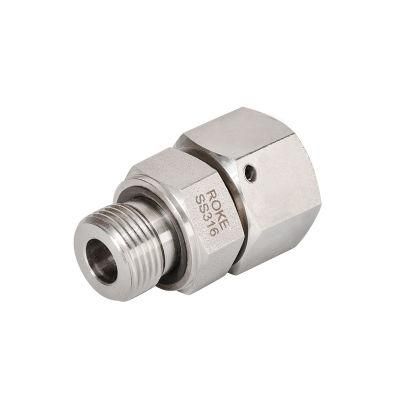 Stainless Steel Hydraulic Fittings Heavy 6s-38s Single Ferrule Swivel Connector