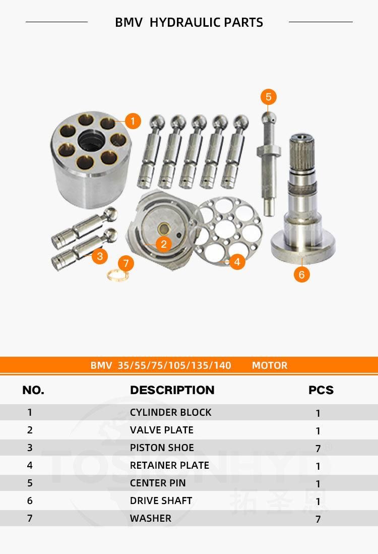 Bmv 35/55/75/105/135/140 Bmv35 Bmv55 Bmv75 Bmv105 Bmv135 Bmv140 Hydraulic Motor Parts with Linde Pump Spare Repair Kit