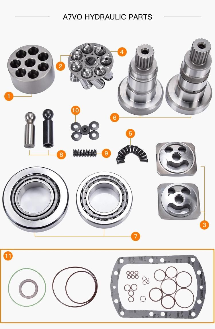 A7vo Hydraulic Piston Pump Parts - Drive Shaft with Rexroth