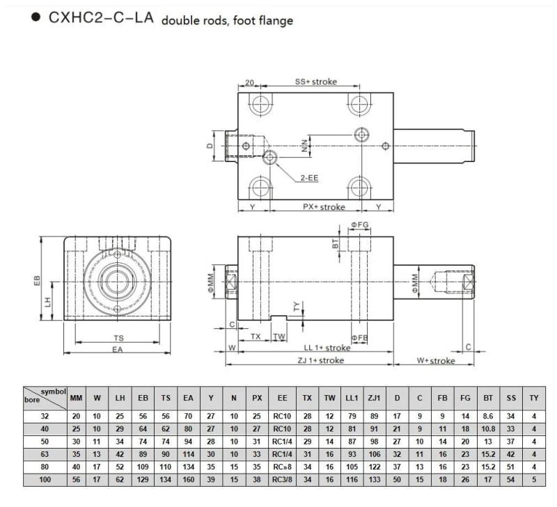 Jufan Compact Hydraulic Cylinders - Cxhc2