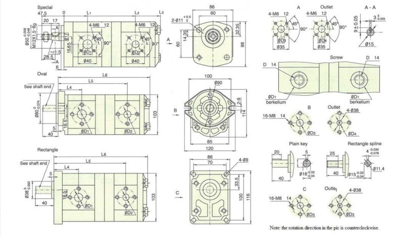 High Pressure Hydraulic Gear Oil Pump Hydraulic Power Unit Cbwl