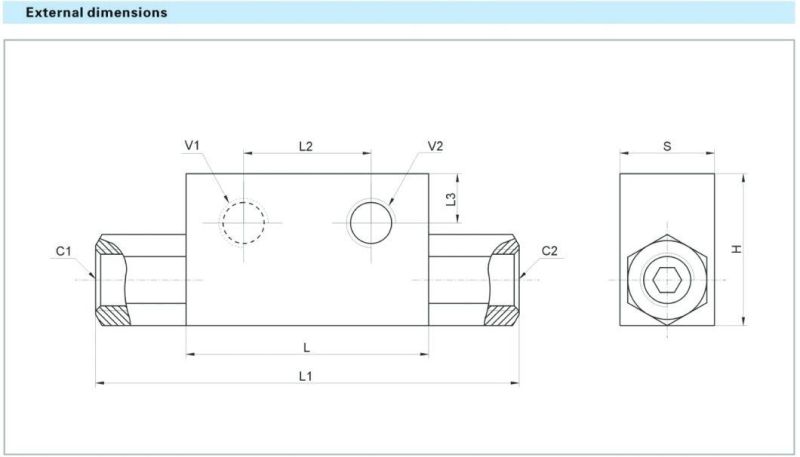 Mobile Hydraulic Valves Double Pilot Operated Check Valves