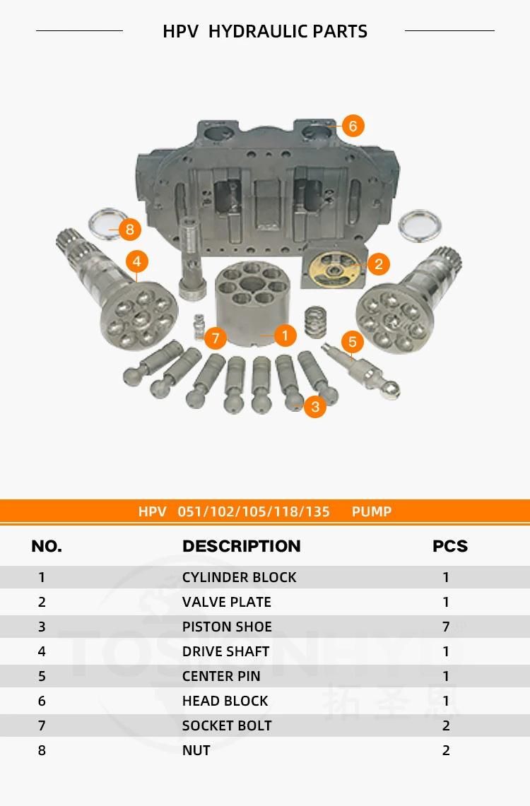 Zx270 Hydraulic Pump Spare Parts Excavator Parts with Hitachi