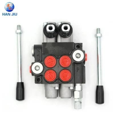 Two Spool Hydraulic Monoblock Valves P40 Hydraulic Motor Control Valve