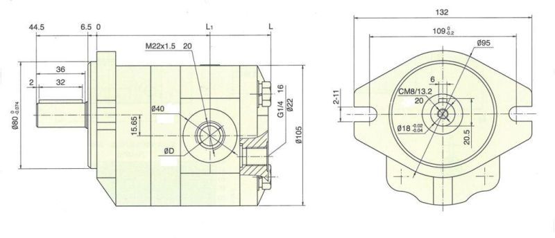 High Speed Hydraulic Motor Hydraulic Gear Pump Cmfdaq-F316-Afps