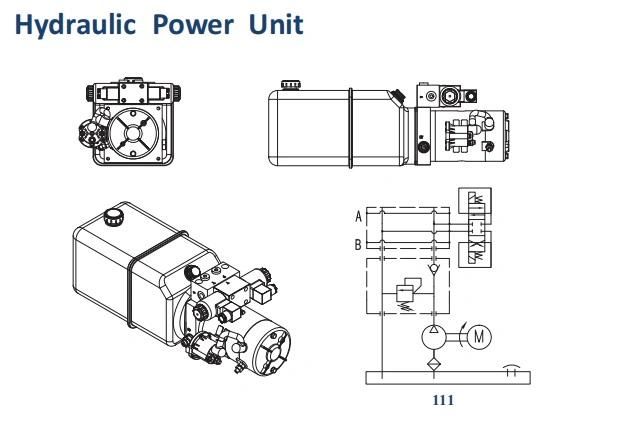 12V DC Steel Tank Dumping Truck Hydraulic Power Units